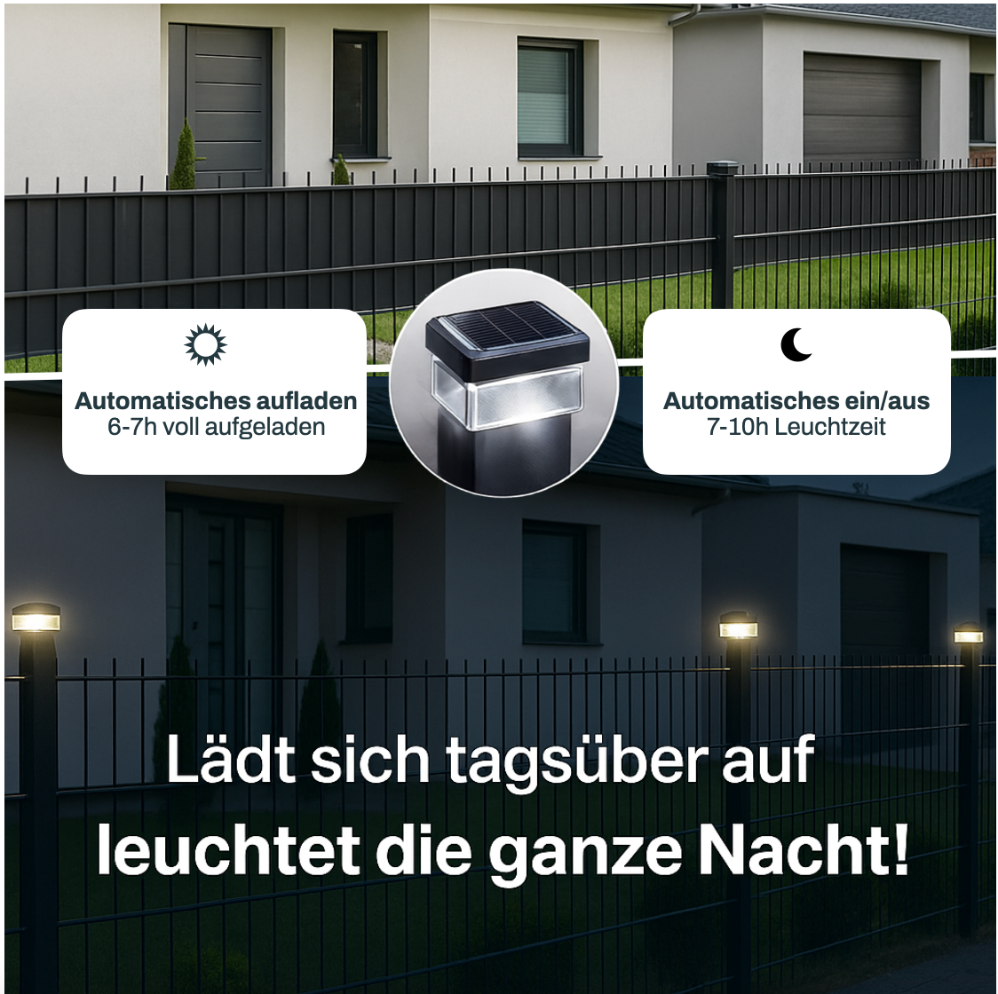 6040 Solar Zaunleuchte LED - 60X40mm