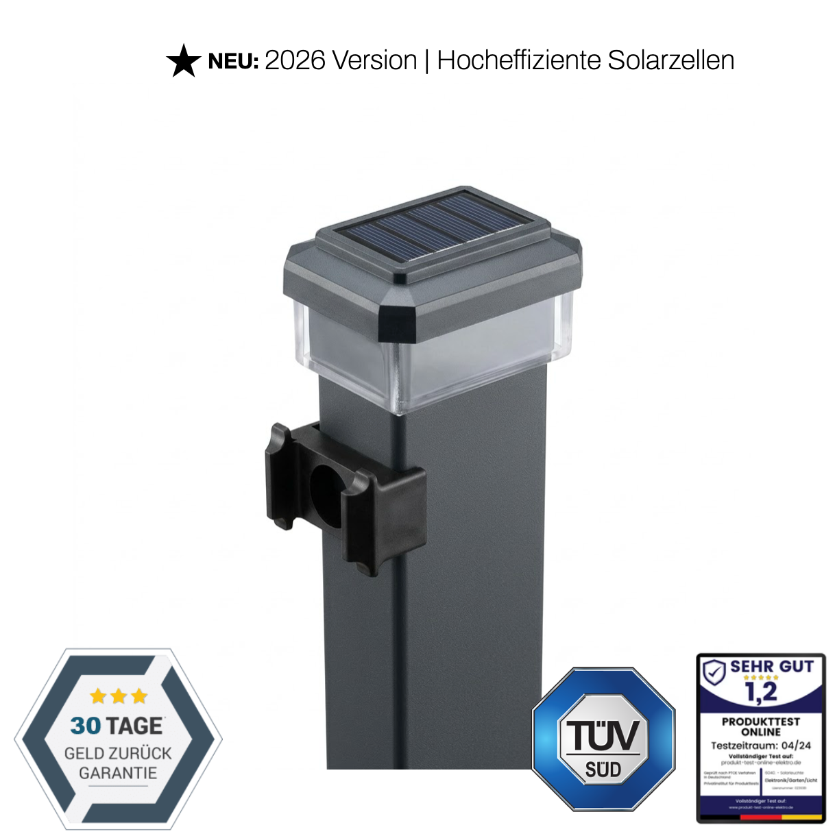 6040 Solar Zaunleuchte LED - 60X40mm