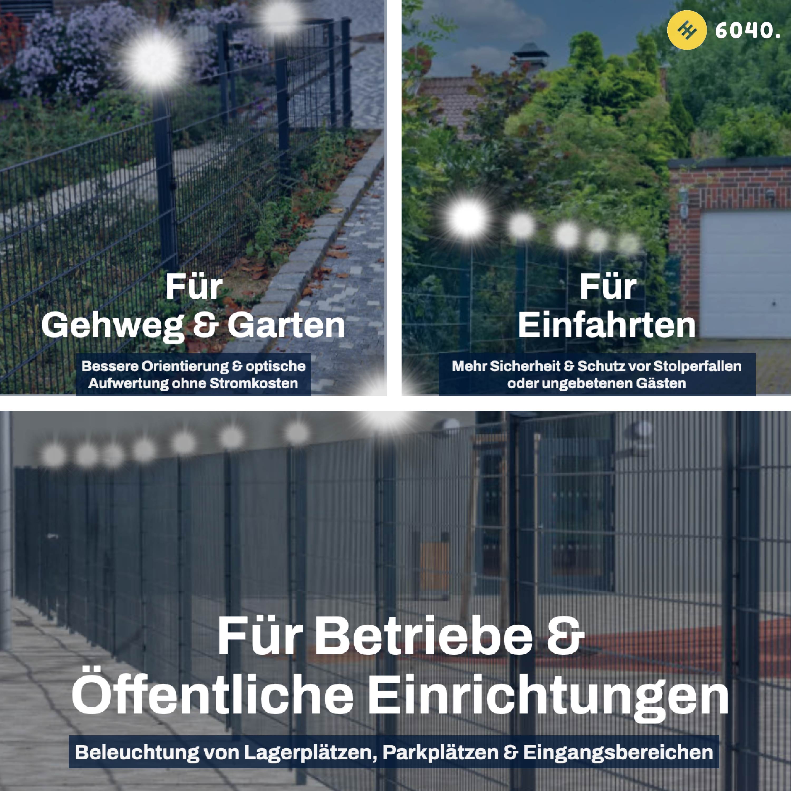 6040 Solar Zaunleuchte LED Amazon brand
