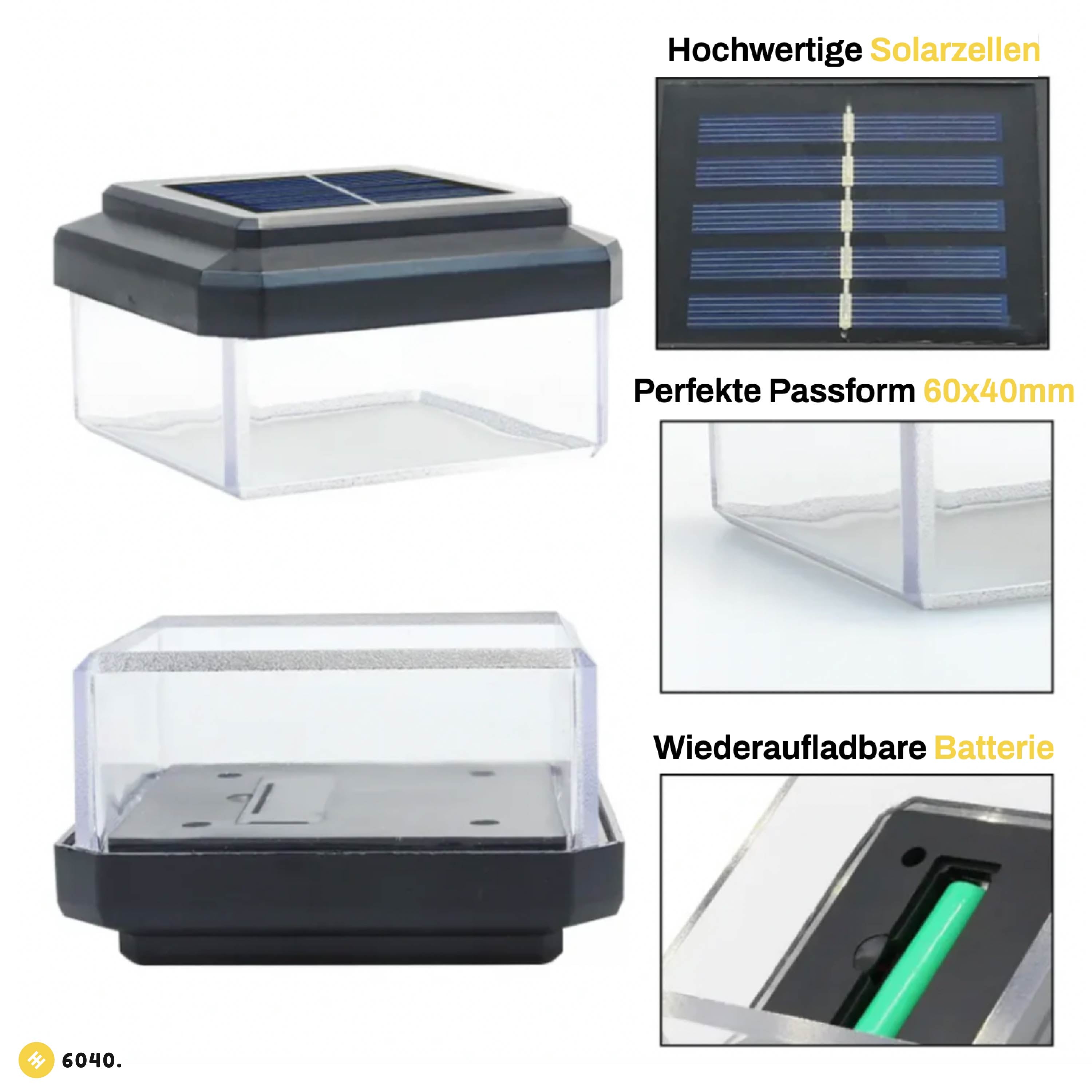 6040 Solar Zaunleuchte LED Amazon brand