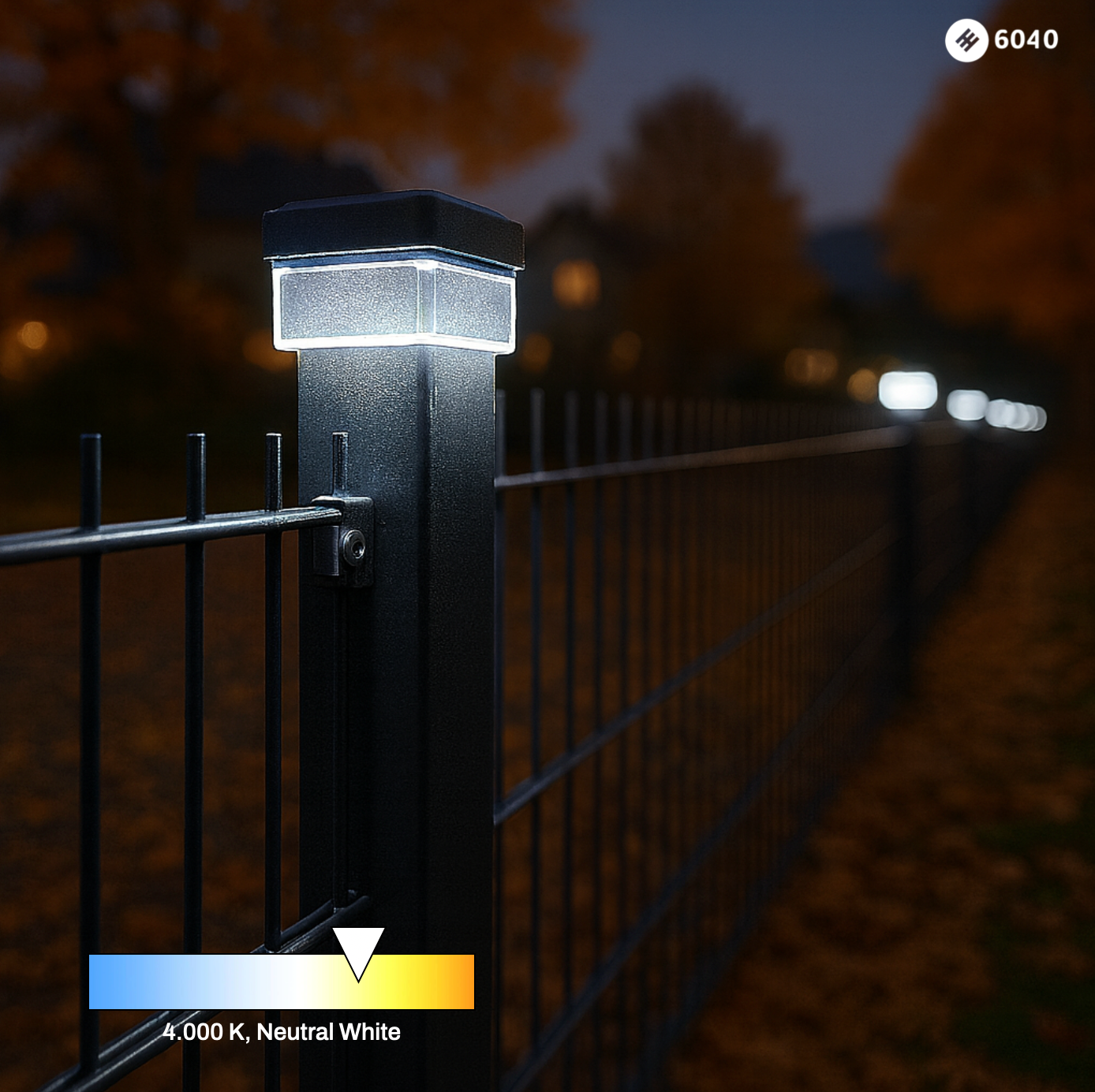 6040 Solar Zaunleuchte LED int