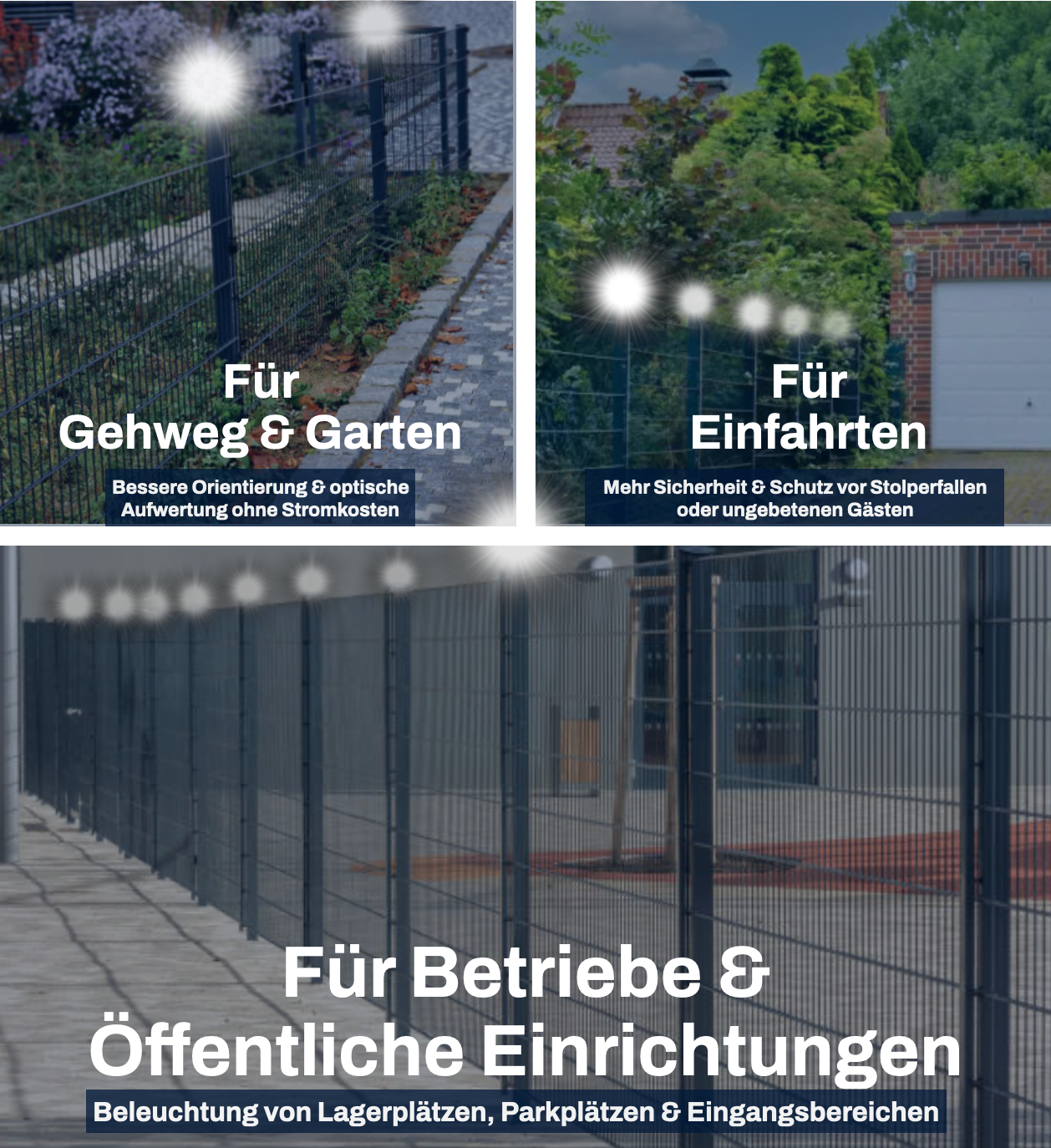 6040 Solar Zaunleuchte LED ch